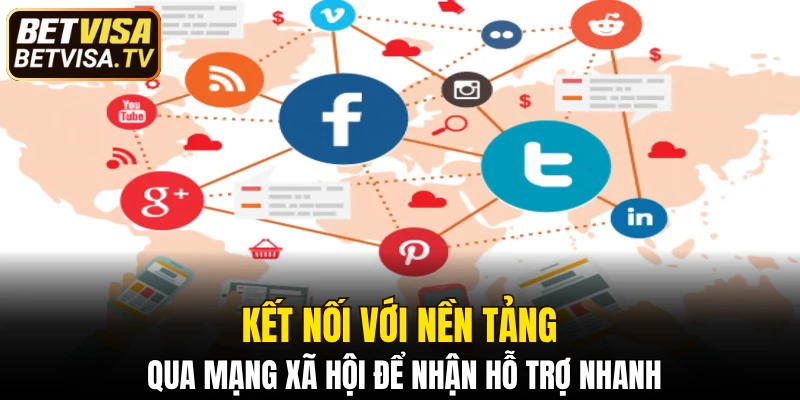 Kết nối với nền tảng qua mạng xã hội để nhận hỗ trợ nhanh